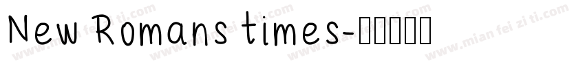 New Romans times字体转换